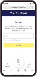 Accedi alla tua area personale mobile