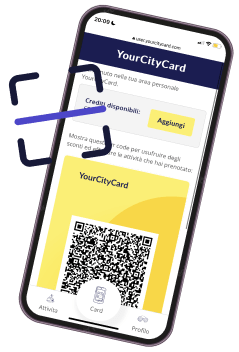 Mostra il qr code e usufruisci di tutti i vantaggi
